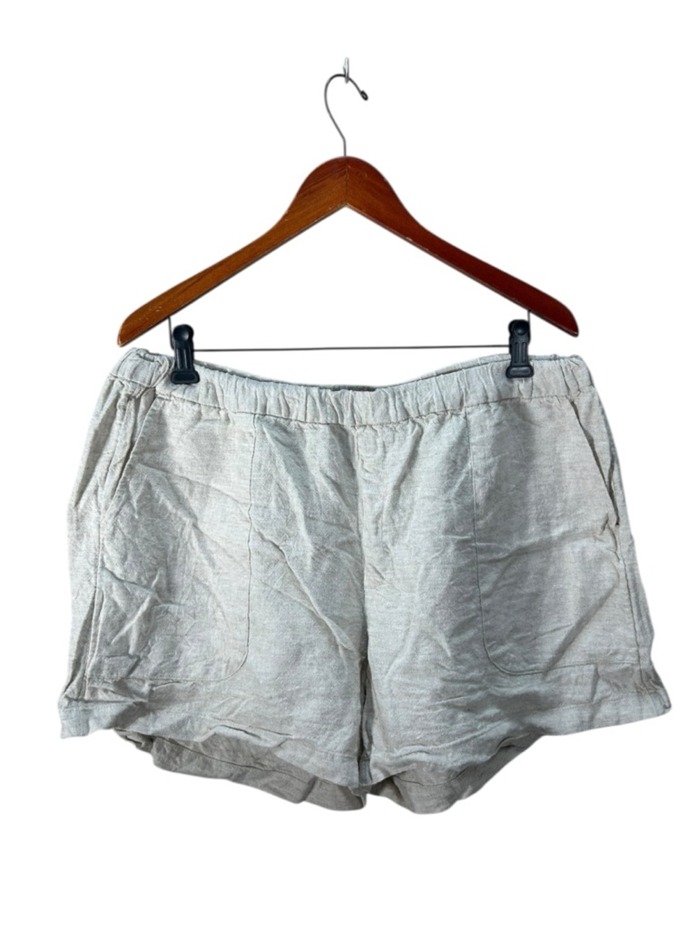 Banana Republic Tan Linen Pull On Shorts Size Large